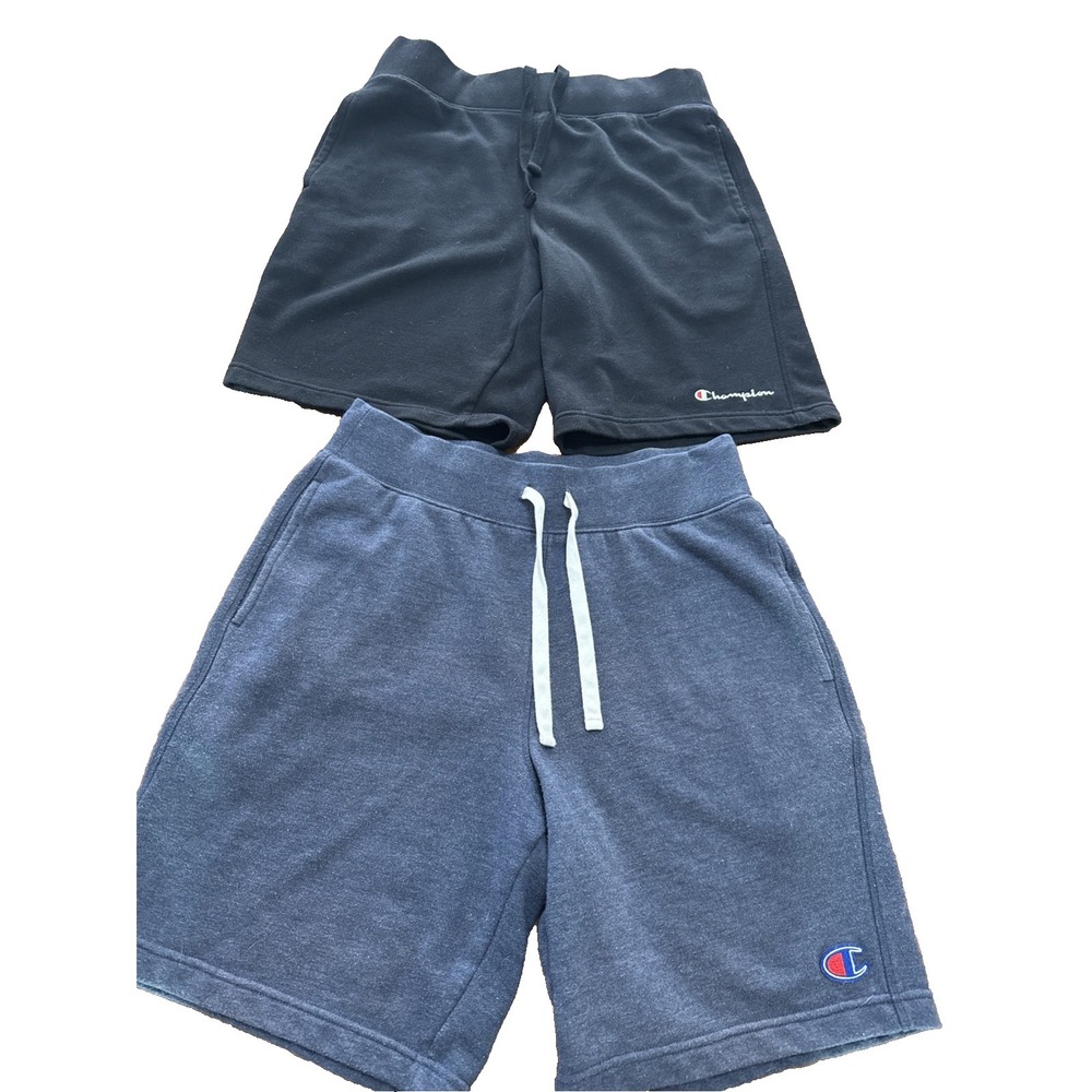 2 VTG Pairs Champion Athletic Drawstring Shorts Heavy Knit Cotton Medium